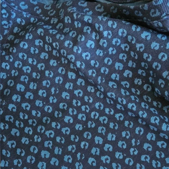 LOFT leopard print casual pullover top in dark blue size XS NWT - Picture 5 of 5